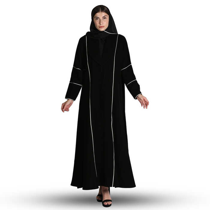 عباية يومية بقيطان ابيض